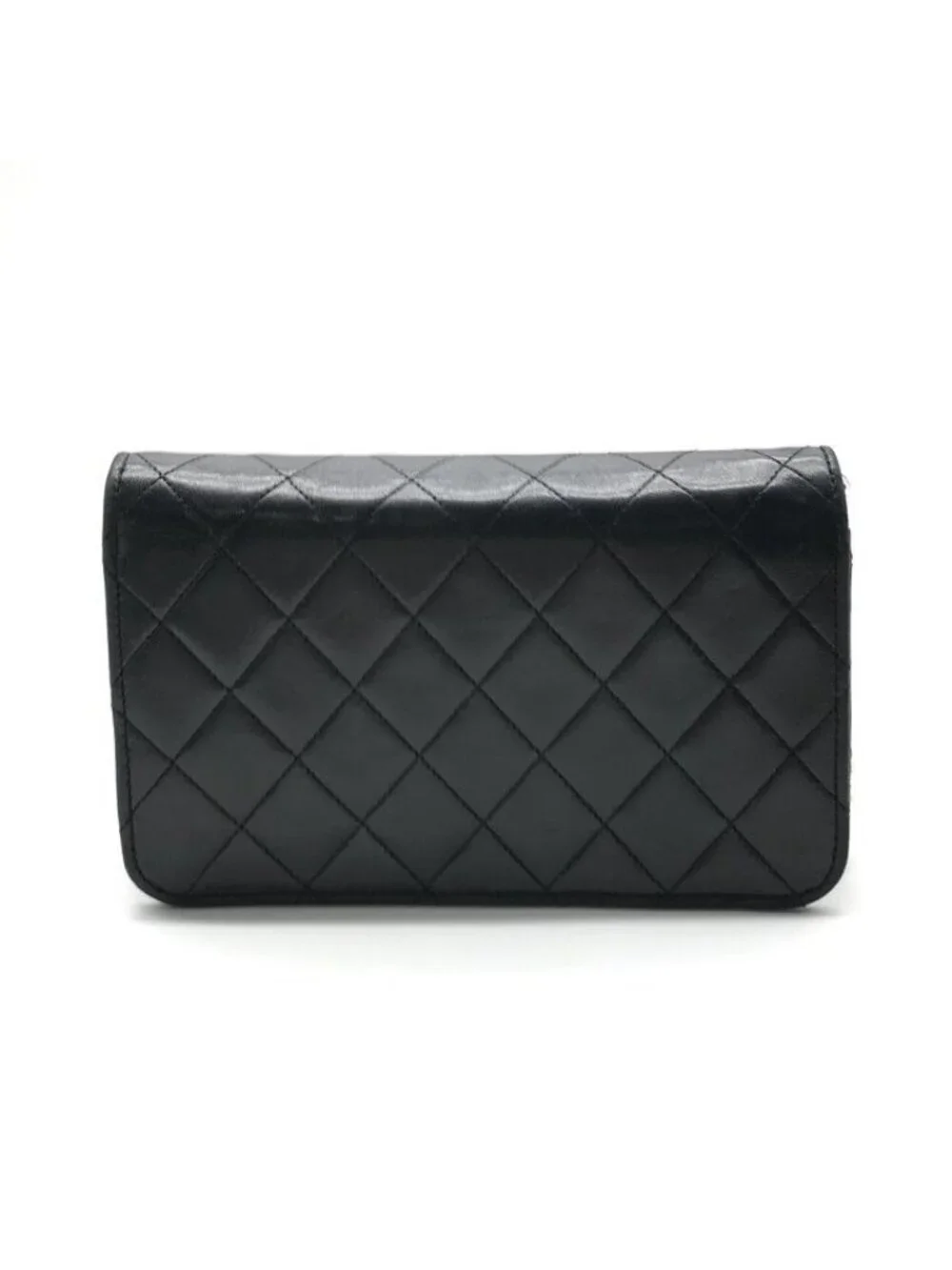 Chanel Mini Quilted CC Logo Chain Shoulder Bag Push Lock Lambskin